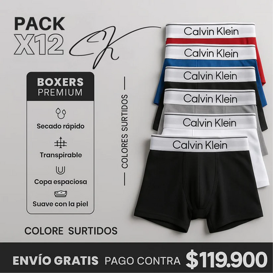 12 Boxers Tela Premium